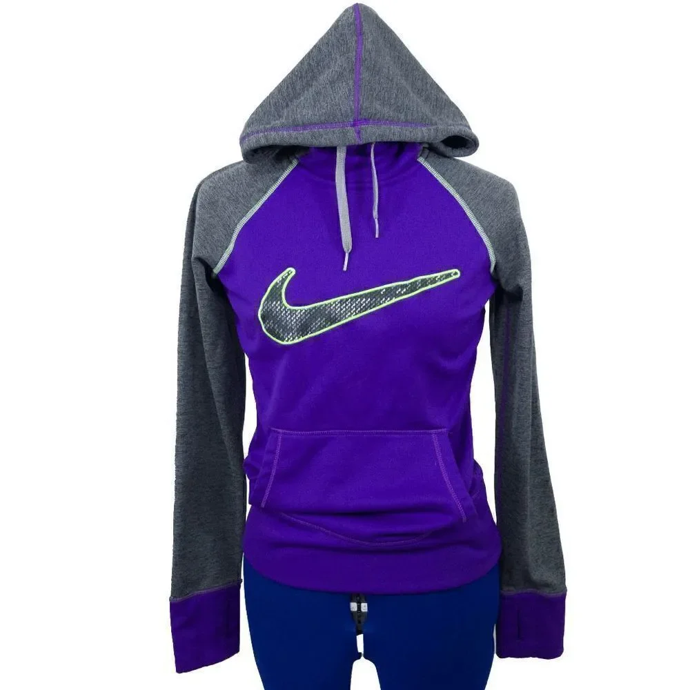 Nike Therma-Fit XS Purple Pullover Hoodie Sweatshirt